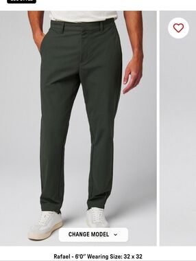 Fabletics Don Trouser Slim Fit Golf Pants Pockets Men's Size 36x32